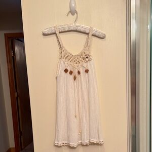 Elegant Cream Crochet Women's Top